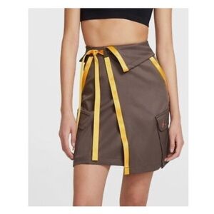 NIKE Women's AIR JORDAN Future Primal Utility Wrap Skirt NWT Brown Sz XS